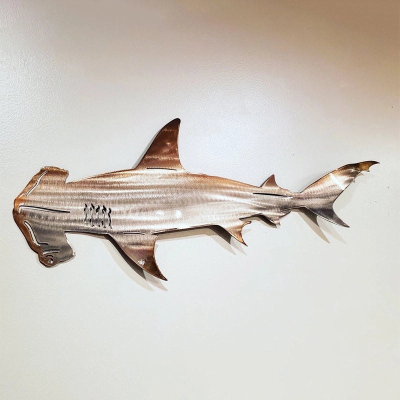 Minimalist Marine Shark Metal Wall Art | Home Decor