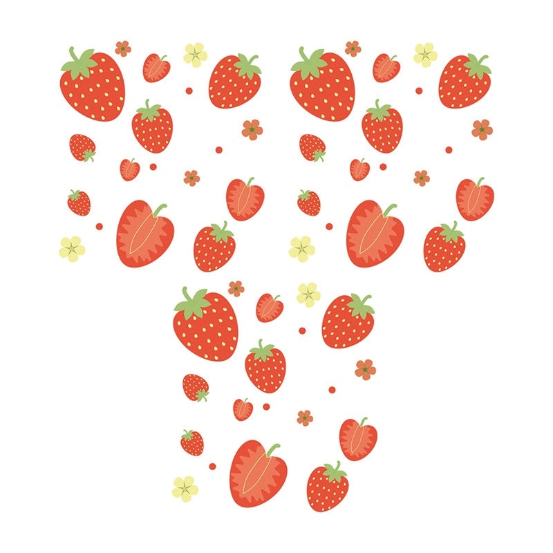 Adorable Strawberry PVC Wall Decal for Home Decoration|Home Decor & Wall Art