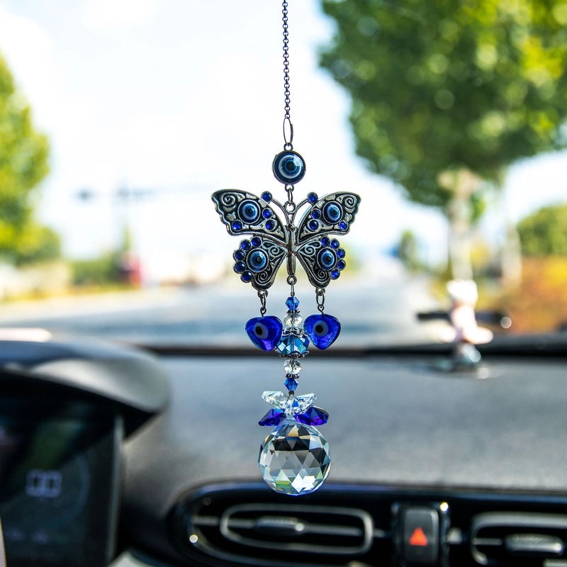 Elegant Devil's Eye Butterfly Crystal Pendant Set | Jewelry & Accessories
