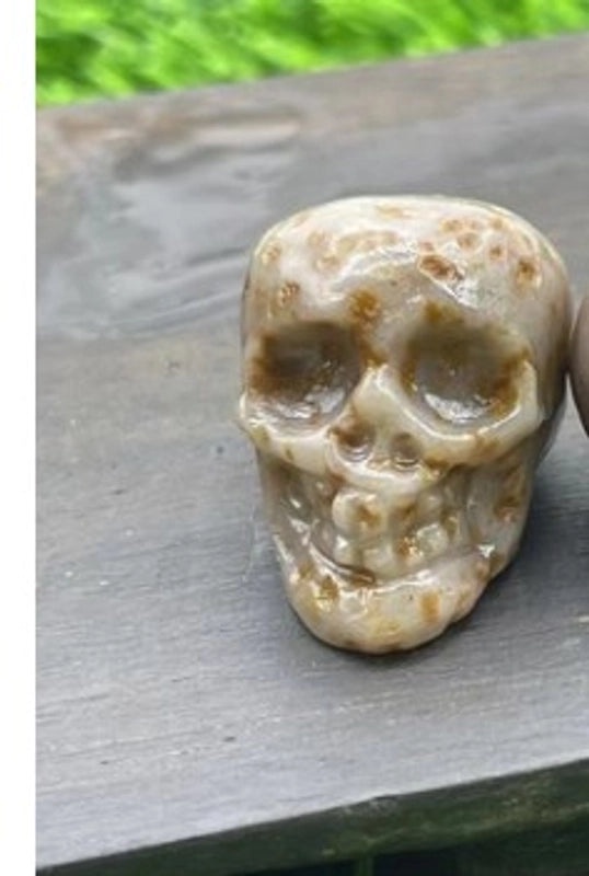 Halloween Punk Skull Natural Stone Decor|Jewelry & Accessories