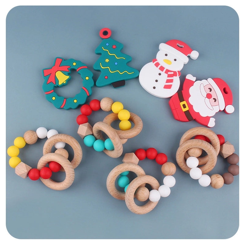 Christmas Cute Christmas Tree Santa Claus Snowman Baby Accessories Soft Beech Silica Gel Teethers|Baby Accessories