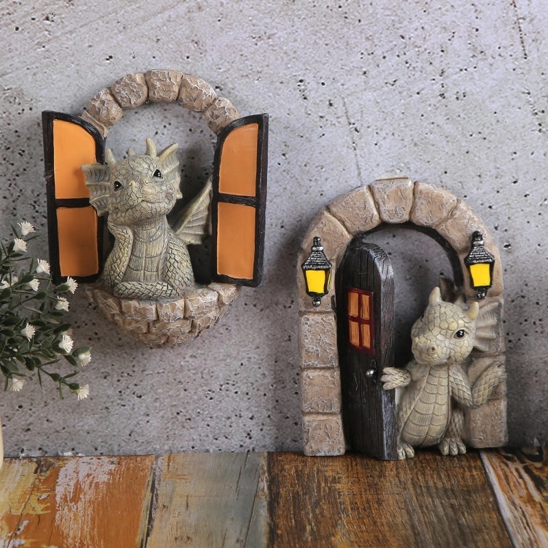 Cute Cartoon Dragon Resin Figurines|Home Decor Ornaments