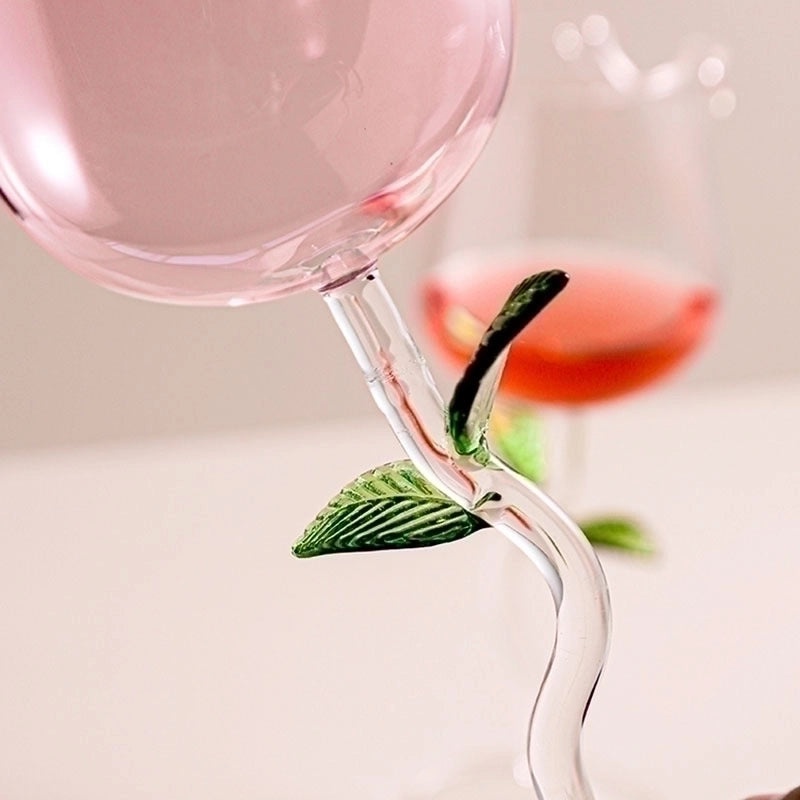 Elegant Botanical Glass Wine Cup 1 Piece | Drinkware & Bar Accessories