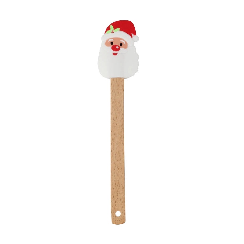 Christmas Holiday Silicone Baking Scraper with Cute Santa Claus and Christmas Tree Design | Kitchen Tools & Gadgets