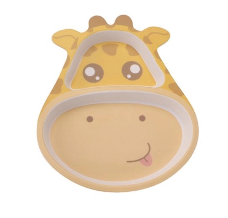 Adorable Cartoon Baby Eco-Friendly Sectioned Plate|Baby Feeding Tableware