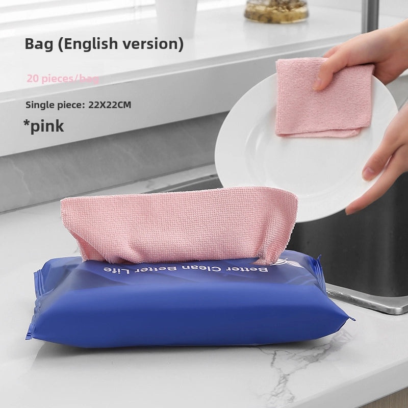 Removable English Microfiber Scouring Pad Multi-use Absorbent Kitchen Cloth | Kitchen Cleaning Supplies