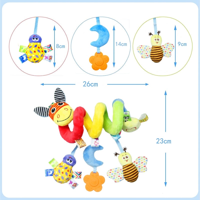 Baby Donkey Insect Plush Hanging Bell Toy for Newborns Pacifying Crib Mobile Accessory|Baby Toys & Pacifiers