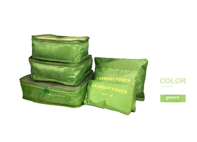 6-piece Korean Travel Storage Bag Set Oxford Cloth Organizer for Underwear Bra Shoes|Travel Accessories