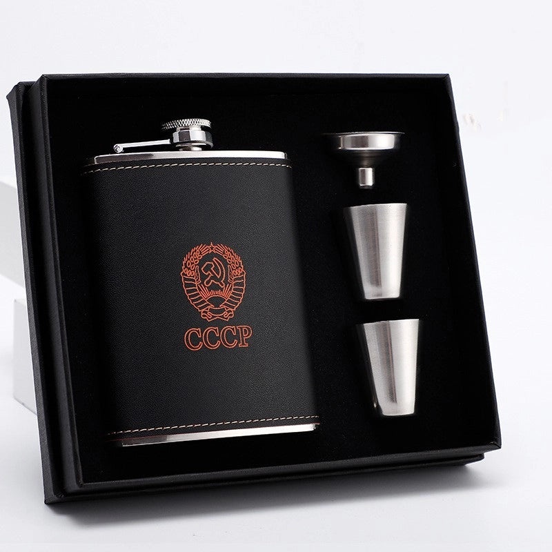 Stylish Solid Color Wine Flask Set 1 Piece 304 Stainless Steel | Drinkware & Bar Accessories