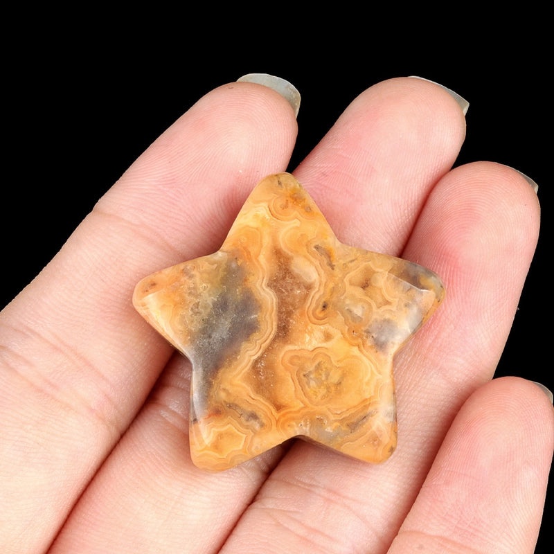 Natural Crystal Agate Star-Shaped Bead Pendant | Jewelry Accessories