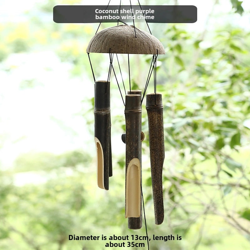 Bamboo Wind Chime Decorative Hanging Ornament Feng Shui Lucky Gift Bamboo Tube Bell | Home Decor