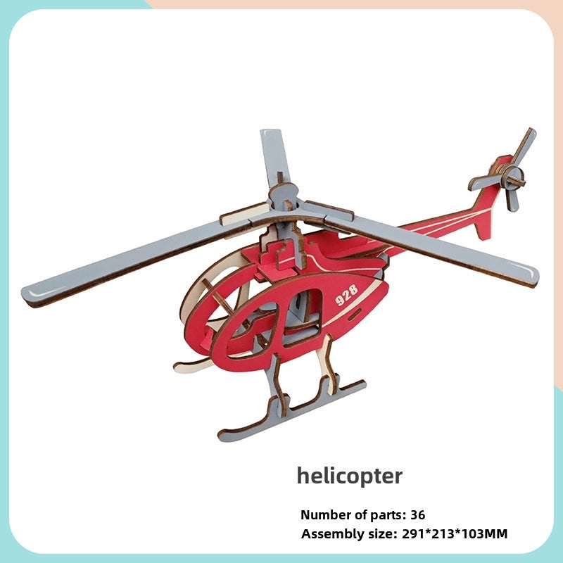 Handmade Wooden 3D Aircraft Model Puzzle for Kids | Toys & Games
