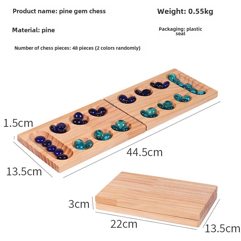 Solid Wood African Chess & Mancala Puzzle Game for Kids | Toys & Games