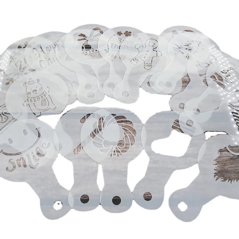 Women's Christmas Holiday PET Dusting Powder Puff Pad Set Letter Pattern