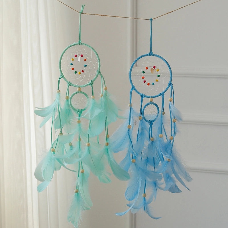 Minimalist Solid Color Feather Dreamcatcher for Window Decoration|Home Decor