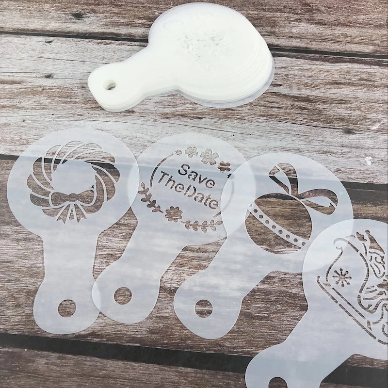 Women's Christmas Holiday PET Dusting Powder Puff Pad Set Letter Pattern