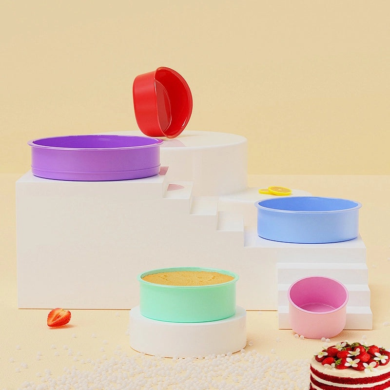 多尺寸圆形蛋糕硅胶模具 烘焙托盘 烤箱用蛋糕磨具|烘焙工具