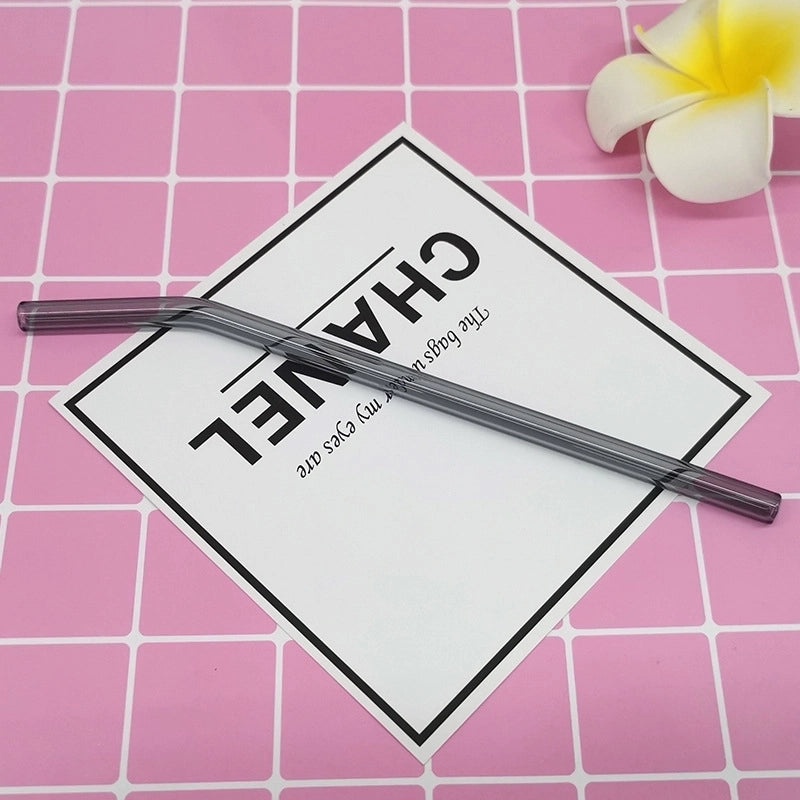 Stylish Single Solid Color Glass Straw for Reusable Drinkware | Kitchen & Dining Accessories