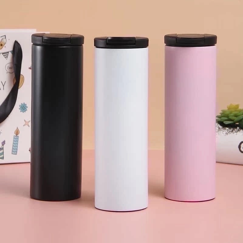 Stainless Steel Insulated Thermos Mug - Casual Solid Color Design | Drinkware & Tumblers