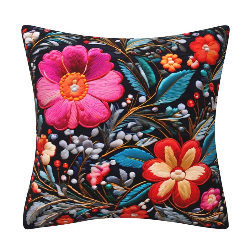 Elegant Minimalist Floral Polyester Pillow Covers for Couch and Sofa Decor|Home Decor & Living Room Accessories