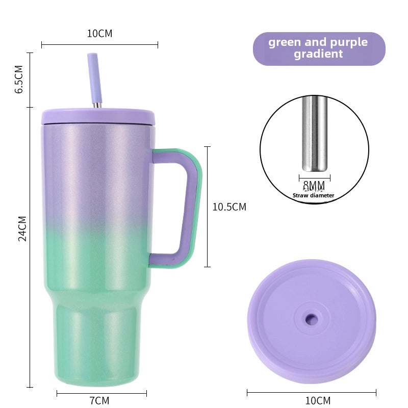 Gradient 40oz Insulated Tumbler with Handle | Drinkware