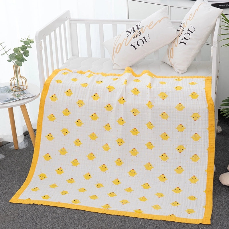 Soft Baby Bath Towel | Newborn Six-layer Gauze Cotton Absorbent Bath Quilt | Baby Care Essentials|婴儿用品
