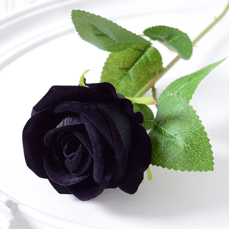 Artificial Rose Single Stem Flannel Flower for Home Wedding Valentine's Day Decoration|Home Decor & Wedding Accessories