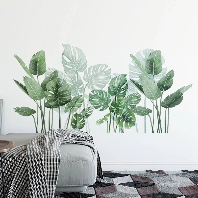 Large Green Turtle Leaf Wall Sticker Self-adhesive Home Decor Mural | Wall Decals & Stickers