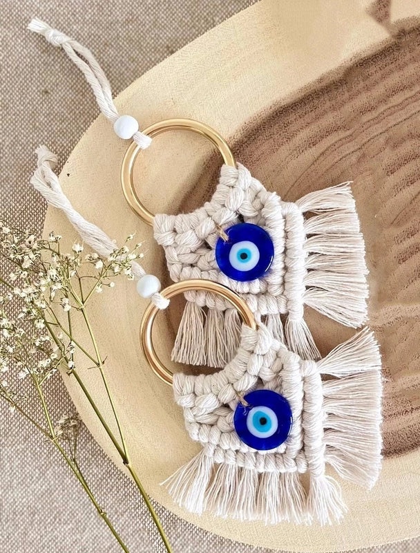 Vintage Evil Eye Cotton Thread Wall Hanging | Home Decor Wall Art