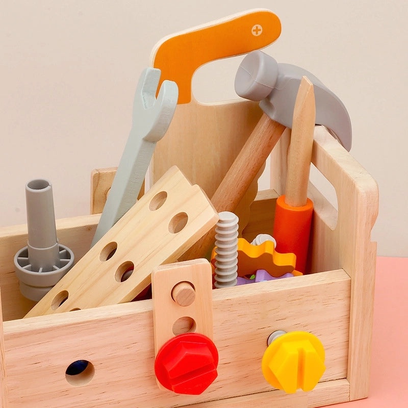 Wooden Pretend Play Tool Set Wrench & Screwdriver for Kids|Educational Toys & Pretend Play