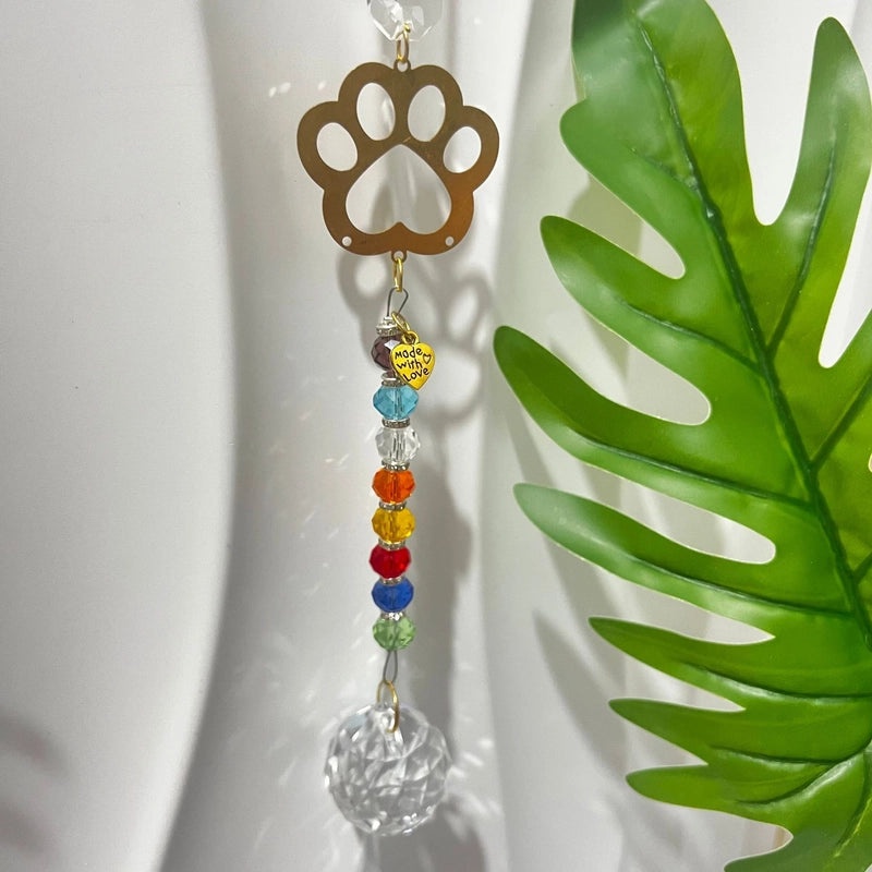 Minimalist Geometric Crystal Suncatcher Wind Chime Decor|Home Decor & Wall Art