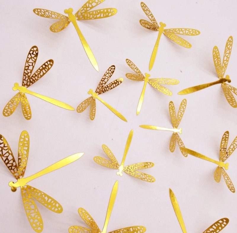 Elegant Dragonfly Pattern Paper Wall Art|Home Decor Wallpapers