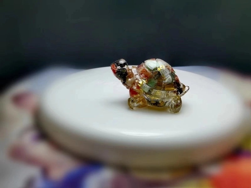 Cute Cartoon Tortoise Resin Figurine | Home Decor & Ornaments