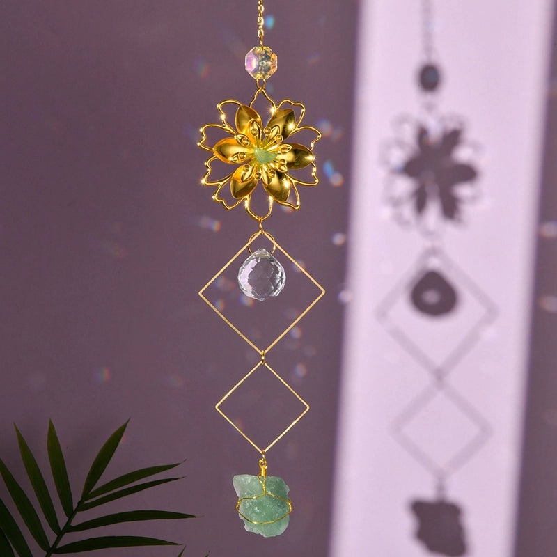 Handcrafted Floral Crystal Suncatcher for Wall Decor|Home Decor