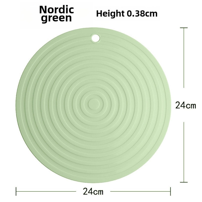 Round Silicone Heat Insulation Mat 18/24/30cm Non-Slip Casserole Bowl Placemat | Kitchen Accessories