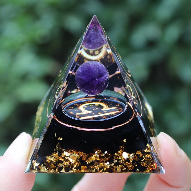Minimalist Resin Crystal Pyramid Ornament|Home Decor Accessories