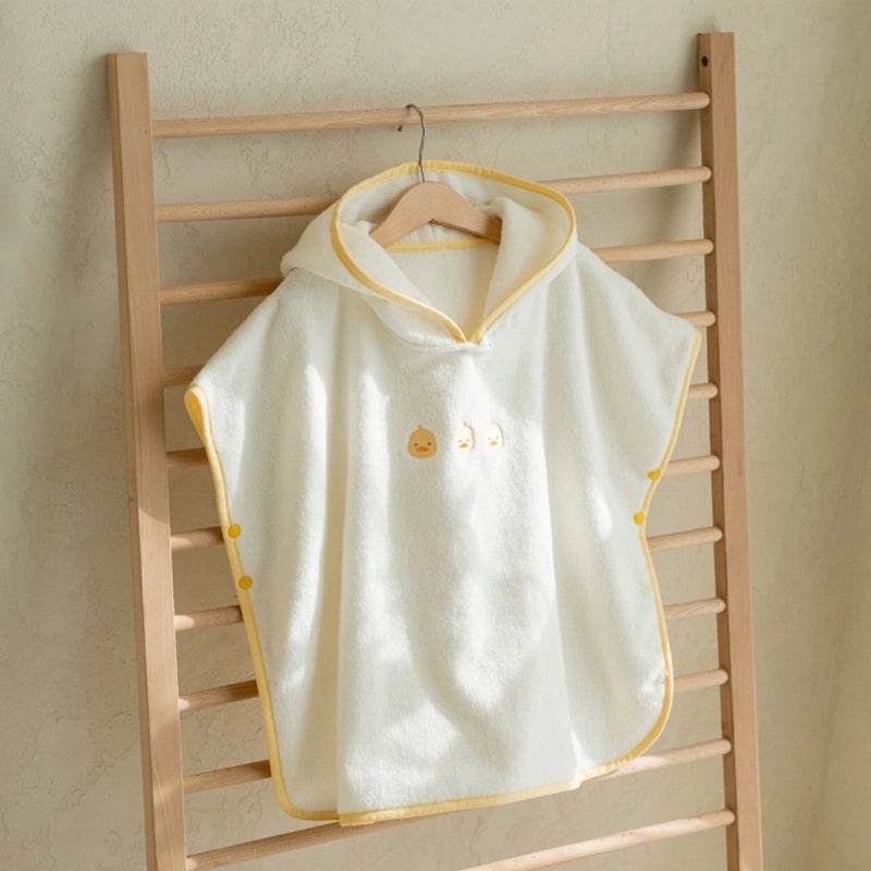Kids Hooded Cotton Bathrobe Quick-Dry Absorbent Beach Towel for Boys and Girls|Children's Bath Towels and Robes