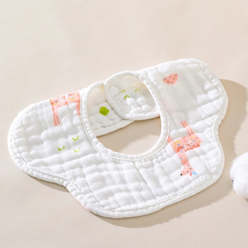 Adorable Cartoon Bear & Elephant Cotton Burp Cloths for Babies|Baby Accessories