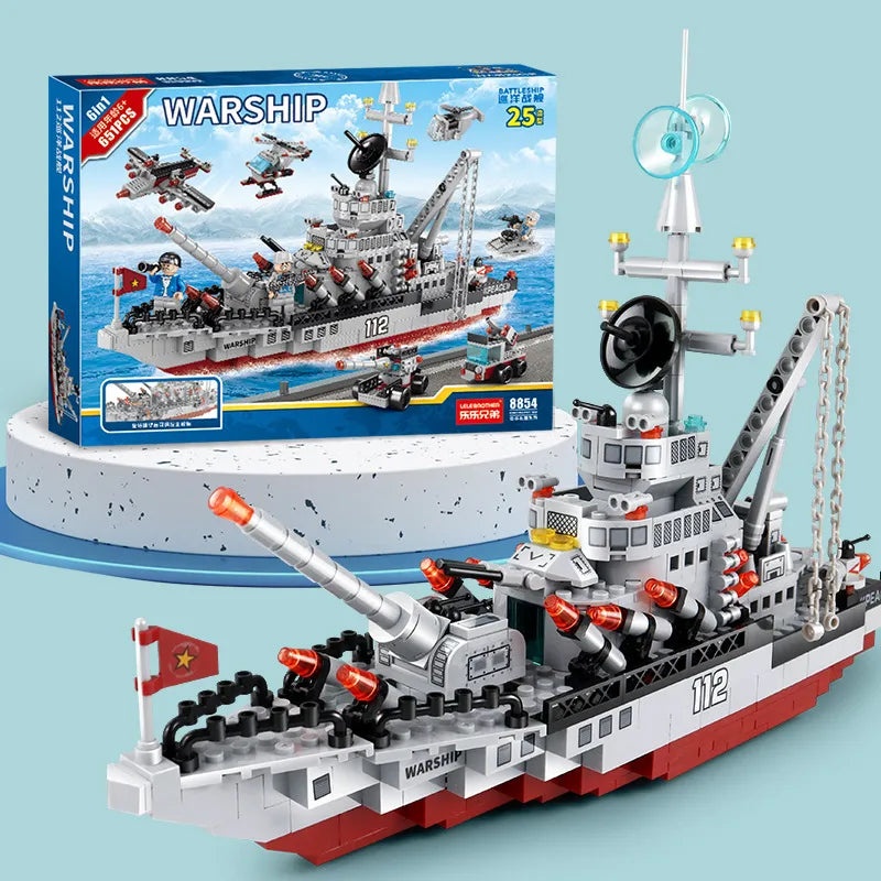 Lele Brothers No.003 Fujian Military Aircraft Carrier Building Blocks Toy for Boys | Toys & Games - Building Sets