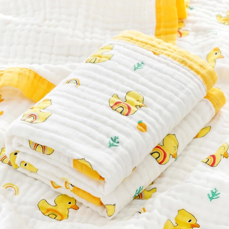 Soft Baby Bath Towel | Newborn Six-layer Gauze Cotton Absorbent Bath Quilt | Baby Care Essentials|婴儿用品