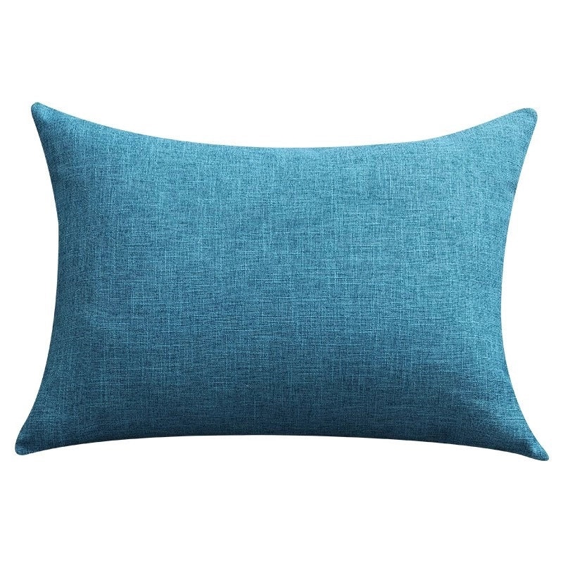 Solid Color Cotton Linen Sofa Cushion Cover Large Back Pillowcase for Living Room Bedside | Home Decor Cushions