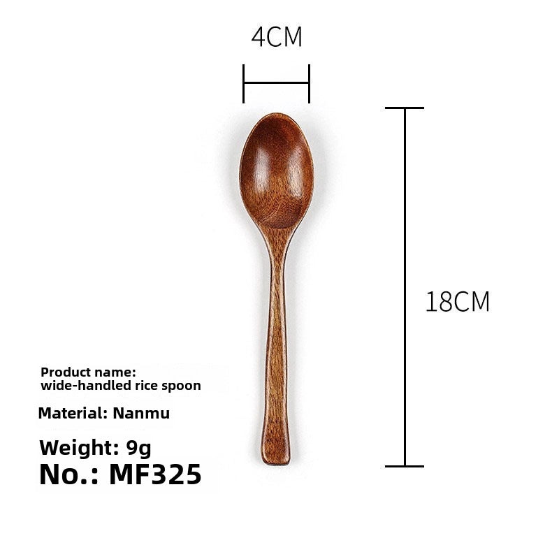 Phoebe Long Wooden Rice Spoon Small Japanese Salad Honey Spoon Pointed Handle Wooden Utensil|Kitchen Utensils