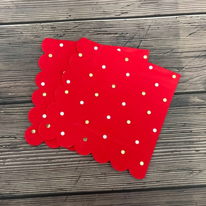 Christmas Modern Classic Polka Dot Wood Pulp Tableware Set | Kitchen & Dining