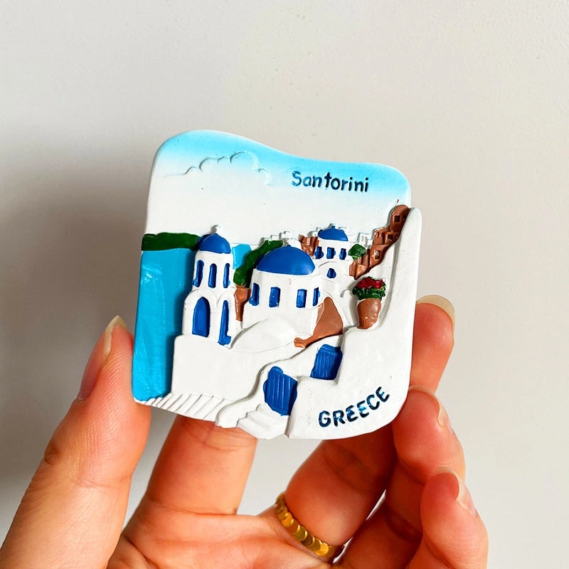 3D Travel Refrigerator Magnet Stickers Europe Cities Souvenirs Creative Tourist Gifts|Home Decor & Magnets