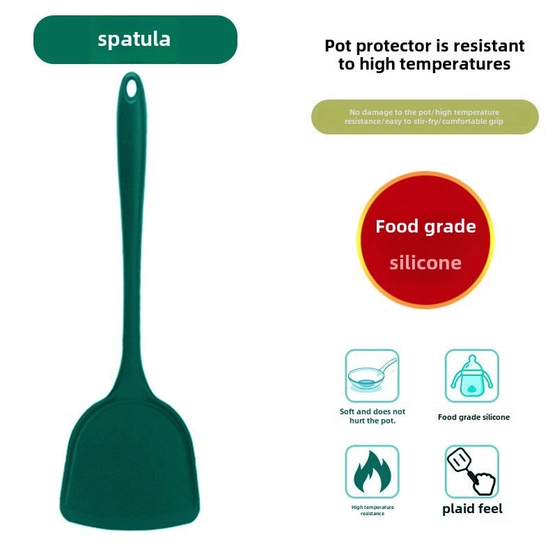Premium Silicone Spatula with Long Wooden Handle|Kitchen Utensils & Gadgets