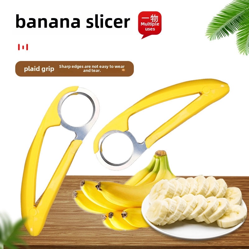 Banana Slicer Stainless Steel Fruit Cutter Sausage and Ham Knife Kitchen Tool|Kitchen Gadgets