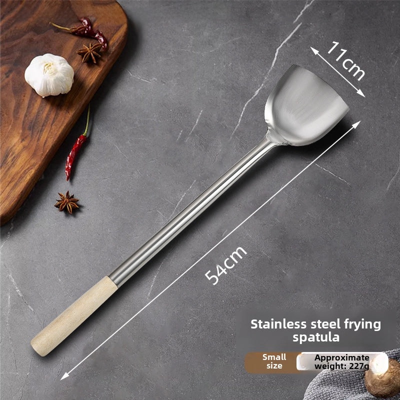 Stainless Steel Long Handle Spatula Chef Cooking Spoon Large Commercial Serving Porridge Spoon|Kitchen Utensils