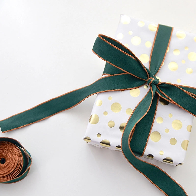 Christmas Green Plaid Linen Glitter Velvet Mesh Ribbon Bow for Christmas Tree Decoration|Christmas Decorative Ribbons