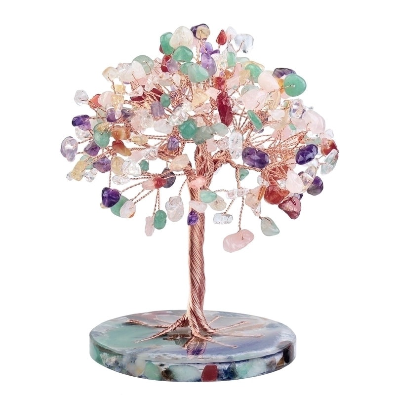Elegant Minimalist Tree Resin Crystal Agate Decor | Home Decor & Accessories