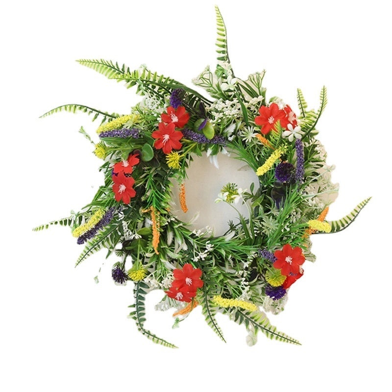Texas Wildflower Artificial Wreath for Home Wall and Door Decoration | Seasonal Holiday Decor